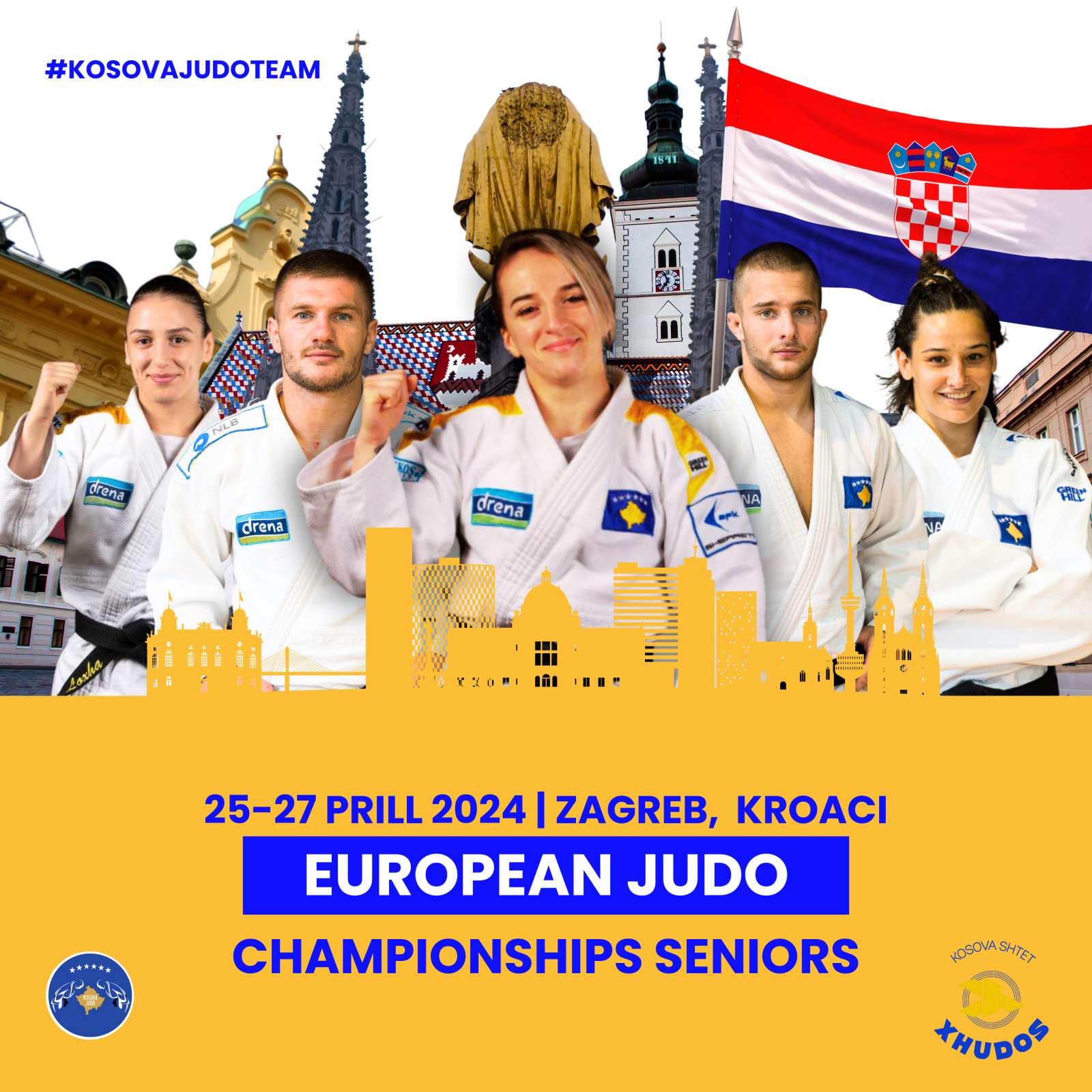 Kampionati Evropian i Xhudos mbahet me 25 27 prill  nga Kosova garojnë këta xhudistë