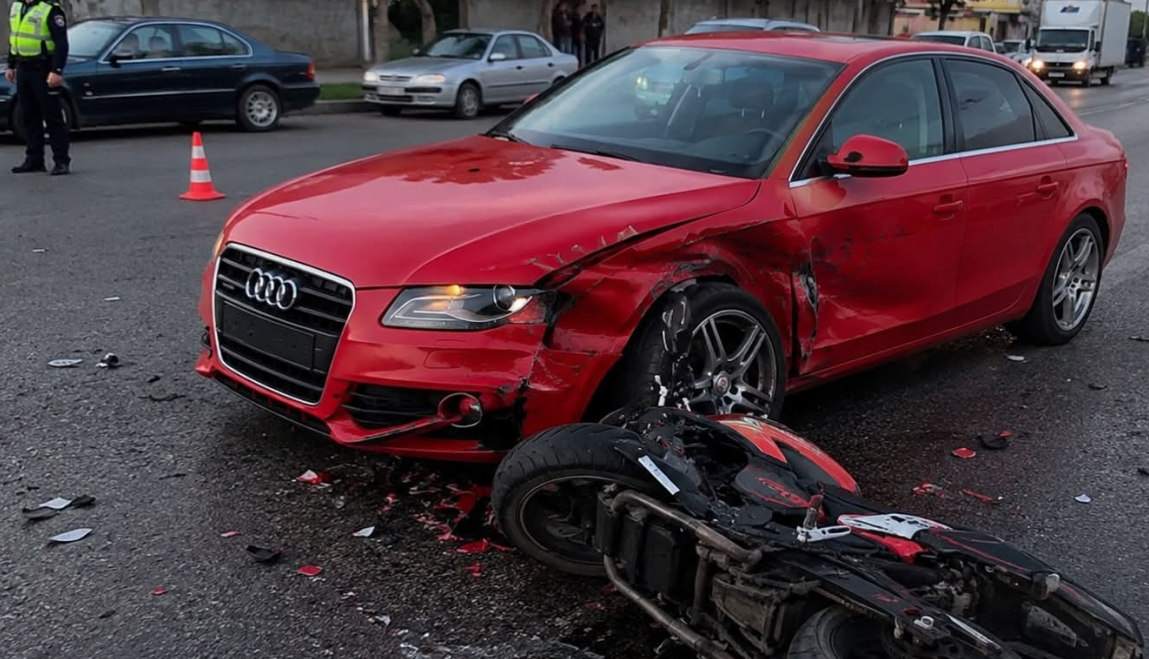 EKSKLUZIVE   Ky është i dyshuari që me Audi goditi motorin në Klinë   ndalohet për 48 orë për tentim vrasje