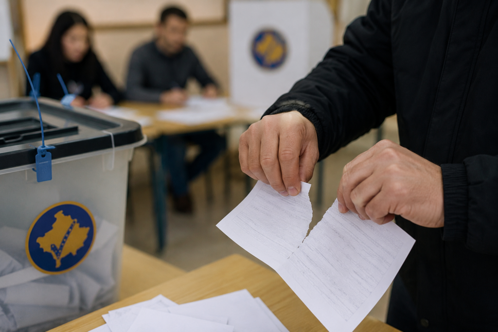 Zgjedhjet në Kosovë  Dy persona përfundojnë në ndalim 48 orësh për shqyerje të fletëvotimeve