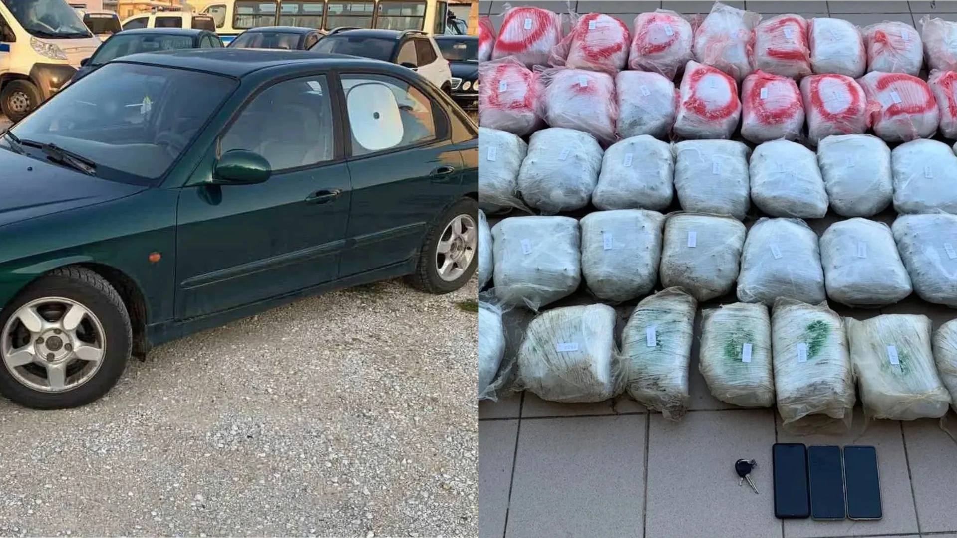 Mbante mbi 55 kg kanabis në makinë  68 vjeçari shqiptar arrestohet sapo hyn në kufirin grek